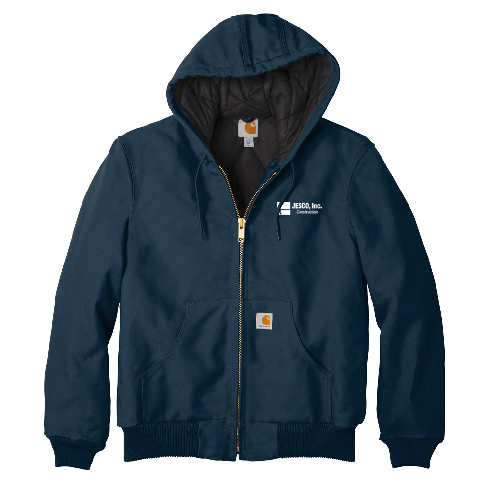 Yates Carhartt Quilted-Flannel-Lined Duck Active Jac