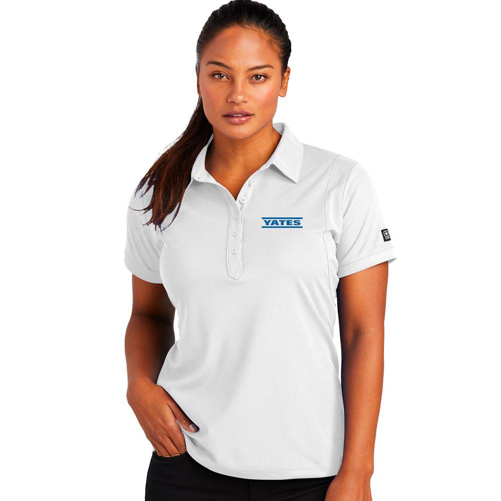 Yates Ladies White Jewel Polo