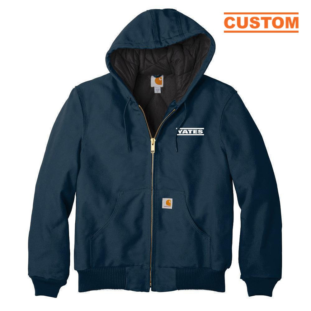 Yates Carhartt Quilted-Flannel-Lined Duck Active Jac