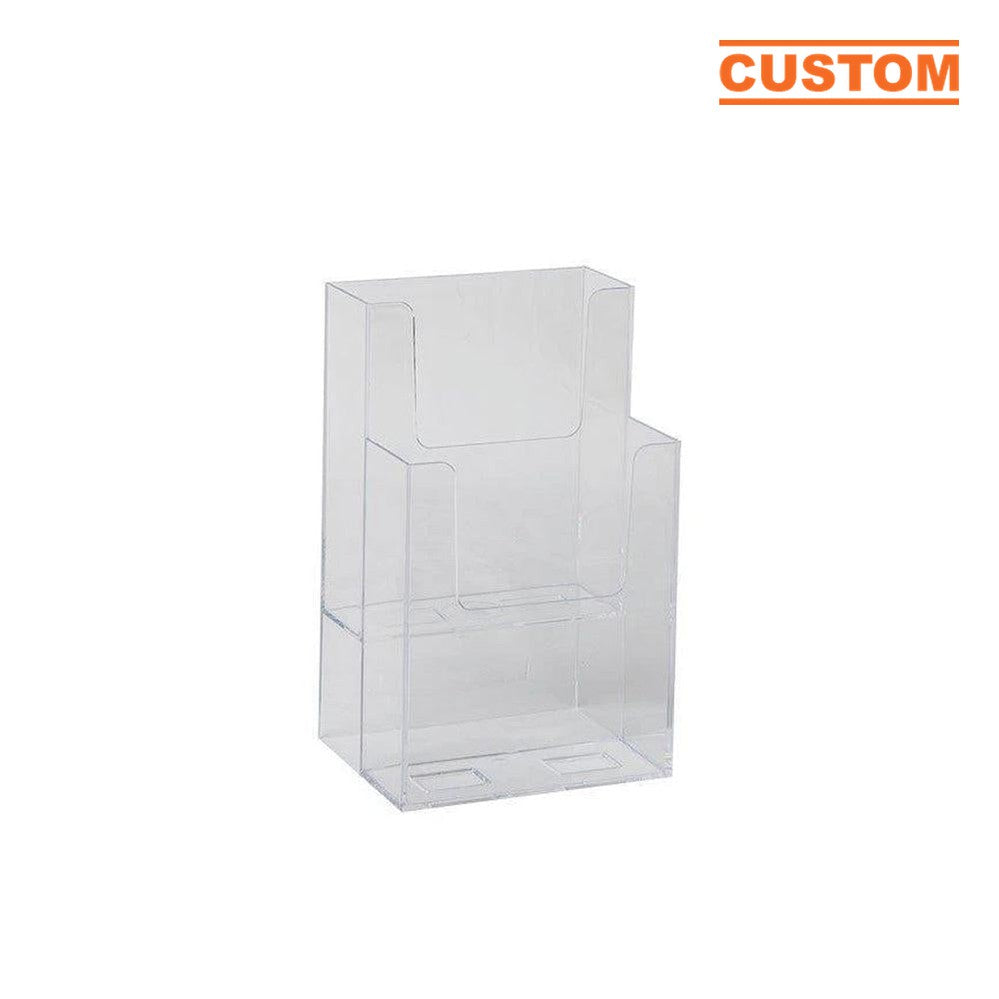 2-Tier Acrylic Brochure Holder for 4"W Literature