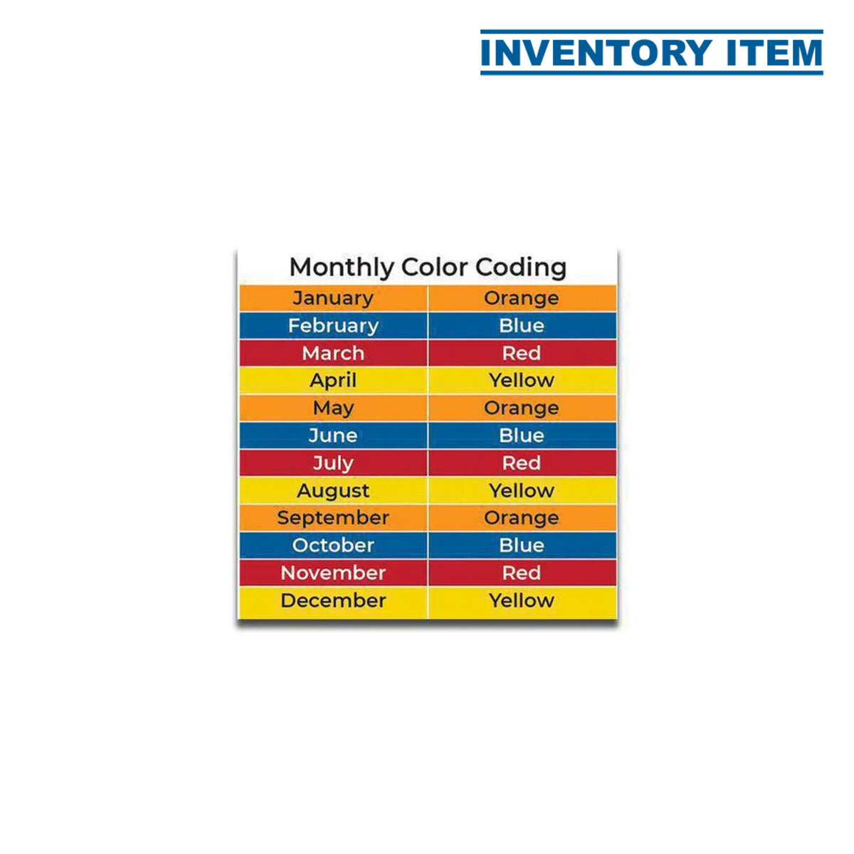 Monthly Color Coding Stickers (25 per pack)