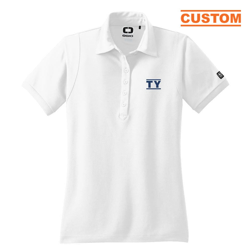 Turner-Yates Ladies White Jewel Polo