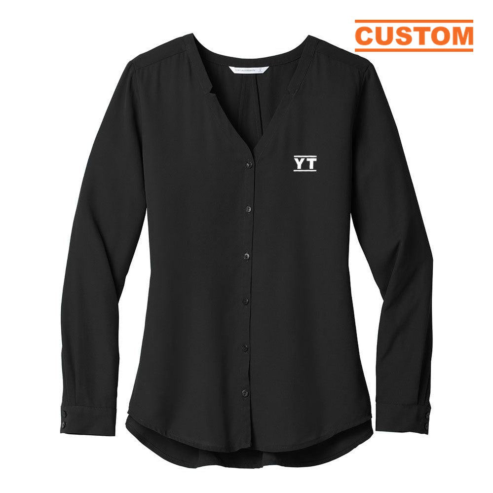 Yates-Turner Ladies Long Sleeve Button-Front Blouse
