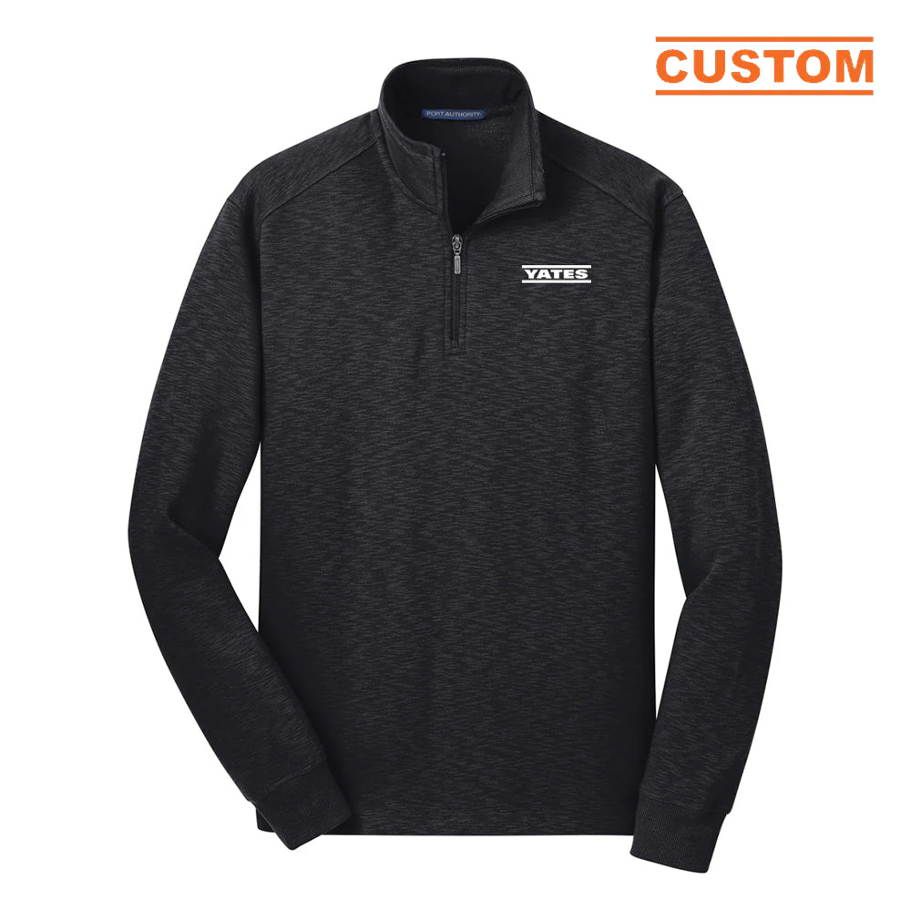 Yates Port Authority® Slub Fleece 1/4-Zip Pullover