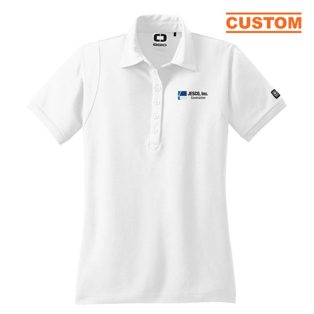 Jesco Ladies White Jewel Polo